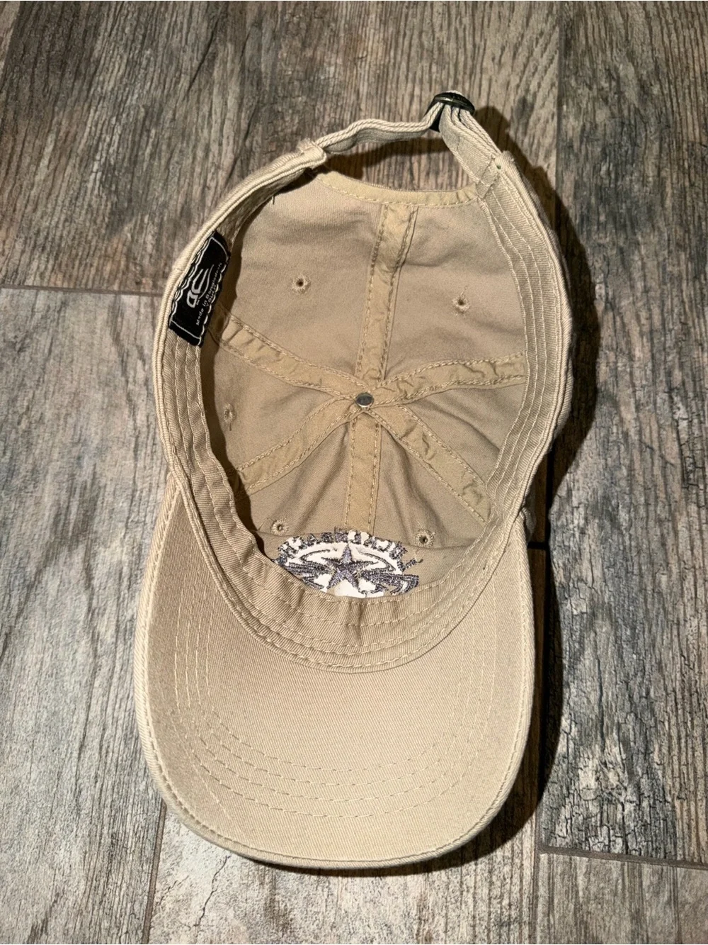 Luckenbach Texas Youth Khaki Embroidered Western Hat